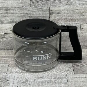 Bunn Coffee Maker 10 Cup Replacement Carafe Glass Decanter Black Lid‎